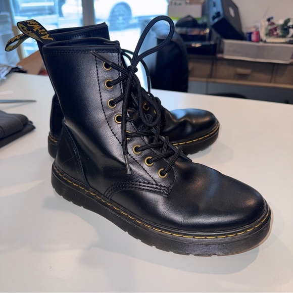 Dr. Martens Shoes - Dr. Martens Black Leather Combat Boots